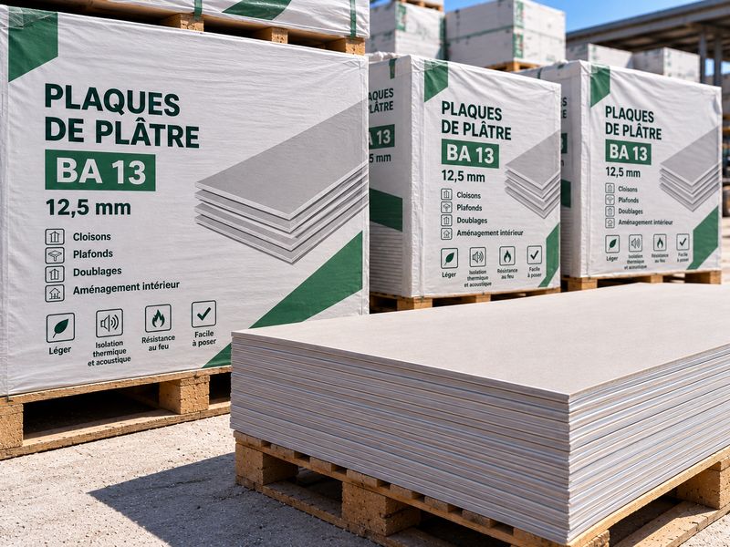 Plaques de plâtre